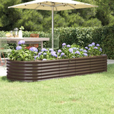 donica, stal ocynkowana, 224x80x36 cm Podwyższona