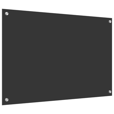 Panel kuchenny Ciemnoszary 90 x 60 cm szkło hartowane