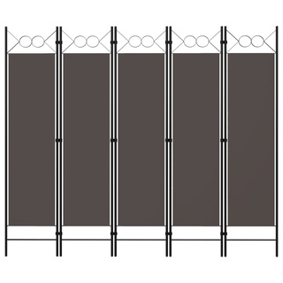 Parawan 5-panelowy, antracytowy, 200 x 180 cm