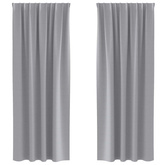 Firany blackout z kółkami 2 pcs Jasnoszary 260 x 140 cm
