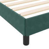 Łóżko sprężynowe z materacem Ciemna zieleń 200 x 210 cm tkanina