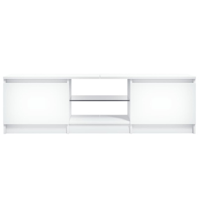 vidaXL Szafka pod TV z oświetleniem LED, biała, 120x30x35,5 cm