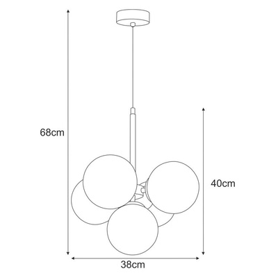 Lampa wisząca K-5368 z serii PIRO