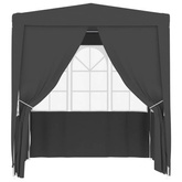 vidaXL Namiot imprezowy ze ściankami, 2x2 m, antracyt, 90 g/m²