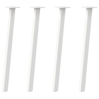 Nogi do stołu konsolowego 4 szt. Białe 72 cm Stalowe