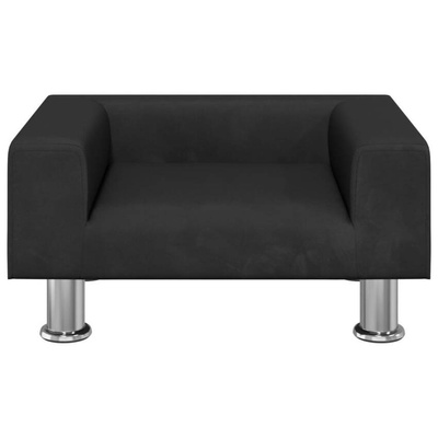 vidaXL Legowisko dla psa, czarne, 50x40x26,5 cm, aksamitne