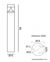 Lampa ogrodowa stojąca BRL-980