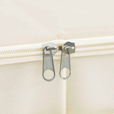 Pojemniki, 2 szt., tkanina, 43x34x23 cm, kremowe