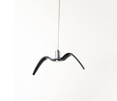 LAMPA WISZĄCA MEWA CZARNA 38cm ADANI AD194