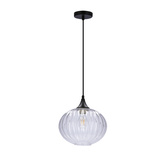 Lampa wiszącza czarna/bezbarwna 240mm Exeter Ledea 50101276