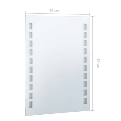 vidaXL Ścienne lustro łazienkowe z LED, 60 x 80 cm