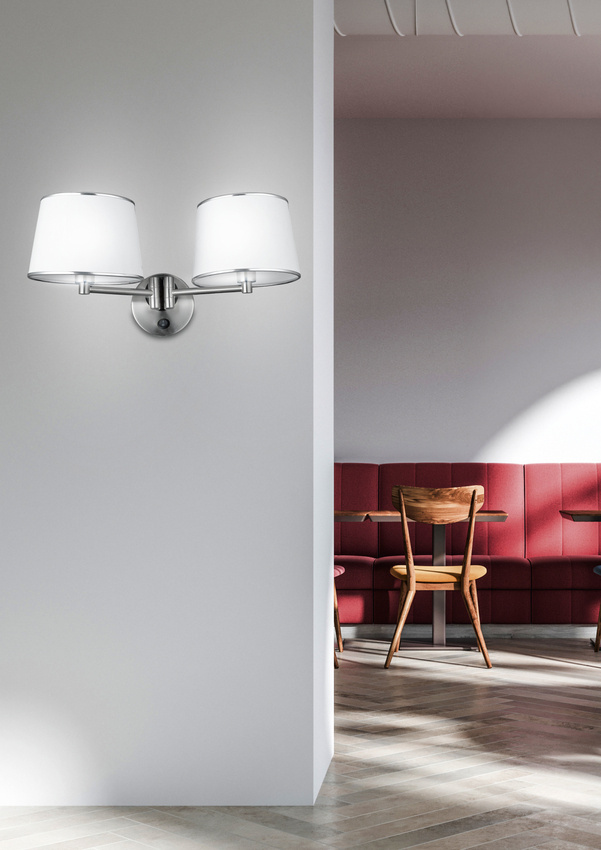 LAMPA ŚCIENNA KINKIET CANDELLUX IBIS 2xE14 22-00890 E14 SATYNA