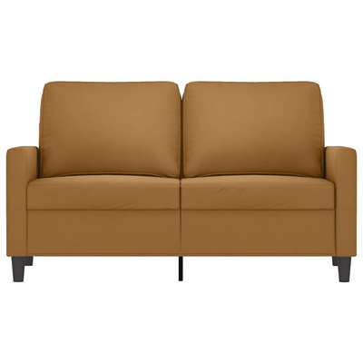 Sofa 2-osobowa, brązowy, 120 cm, tapicerowana aksamitem