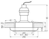 Oprawa Stropowa Candellux Soc-03 Bk Gu10 50W 230V Opr.Strop.Stała Okrągła Odlew