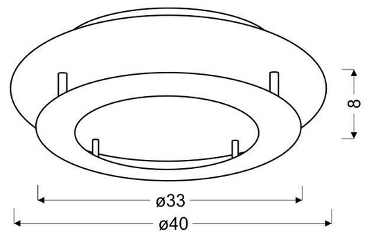 Lampa sufitowa plafon srebrny 40cm LED Merle 98-66176