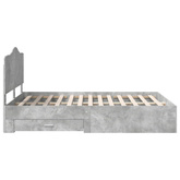 Ramka łóżka Betonowy szary 140 x 190 cm Drewno inżynieryjne