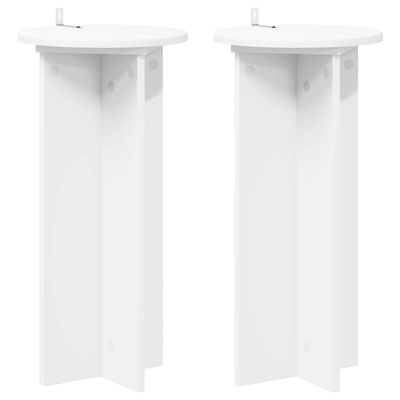 Stojak na rośliny 2 pcs Biały ?29,5 x 60 cm Drewno inżynieryjne