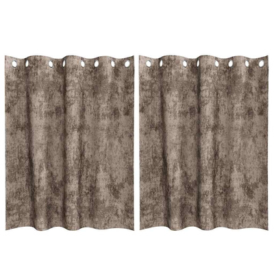Zasłony z weluru 2 pcs Cappuccino 140 x 140 cm Aksamit