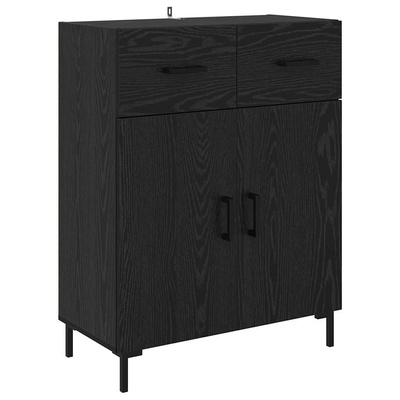 Highboard 2 szt. Czarny Dąb 69,5 x 34 x 180 cm