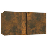 vidaXL Wisząca szafka pod TV, przydymiony dąb, 60x30x30 cm