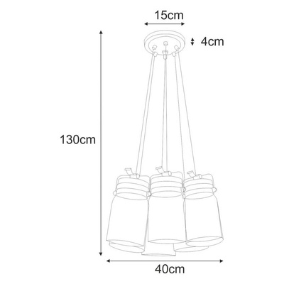 Lampa wisząca K-8004-6 z serii RAVEN