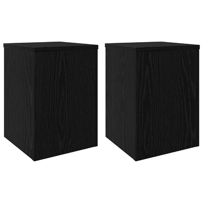 Stojak na rośliny 2 pcs Czarny Dąb 25 x 25 x 35 cm