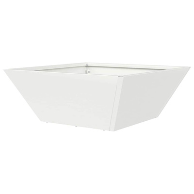 Doniczka ogrodowa Biały 40 x 40 x 15 cm Stal zimnogięta