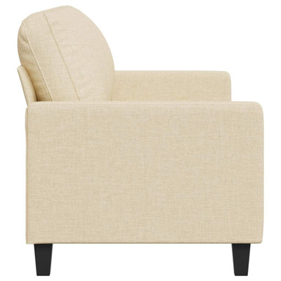 3-osobowa sofa, kremowa, 180 cm, tapicerowana tkaniną