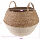 Doniczka z uchwytami 2 pcs Biały ? 45 x 36 cm 100% Trawa morska