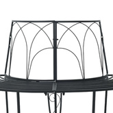 Ławka Drzewna 4 -osobowy 160 x 80 x 89 cm steel Czarny