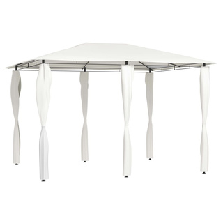 vidaXL Altana z pokryciem słupków 3x4x2,6 m, kremowa, 160 g/m²