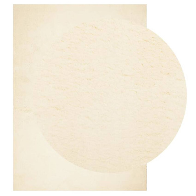 vidaXL Dywan HUARTE z krótkim włosiem, kremowy, 240x340 cm