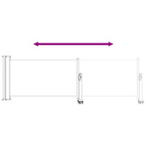 Boczny Markiz 80 x 300 cm 100% poliester, żelazo, stal
