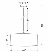 Lampa wisząca z abażurem Shanti beżowa do sypialni E27