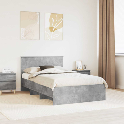 Ramka łóżka Betonowy szary 120 x 190 cm Drewno inżynieryjne