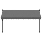 Markiza zwijana, antracytowa, 350x150 cm, tkanina i stal