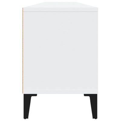 vidaXL Szafka pod TV, biała, 150x30x44,5 cm, materiał drewnopochodny wariant 8