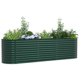 Podniesiony grządka Zielony 320 x 80 x 81 cm Stal