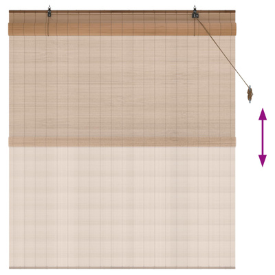 Roleta brązowy 130 x 160 cm Bambus