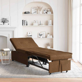 Sofa Bed Brązowy 194 x 67 x 82 cm Tkanina Huahua