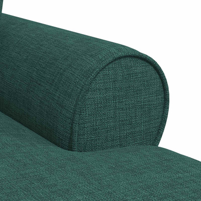 Chaise Lounge z Fartuszkiem 3 szt. Ciemna zieleń tkanina