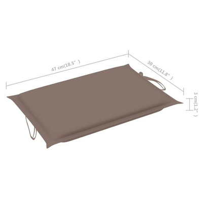 vidaXL Ogrodowy leżak ze stolikiem i poduszką, lite drewno akacjowe