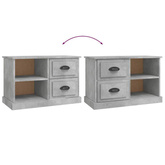 vidaXL Szafka pod TV, szarość betonu, 73x35,5x47,5 cm