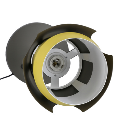 Lampka nocna Falun czarno-żółta metalowa nowoczesna E27