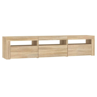 vidaXL Szafka pod TV z oświetleniem LED, dąb sonoma, 180x35x40 cm