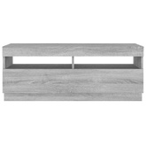 vidaXL Szafka pod TV z oświetleniem LED szary dąb sonoma, 100x35x40 cm