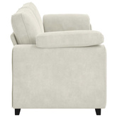 Sofa 3-osobowa, kremowa, 220x77x82 cm, aksamit