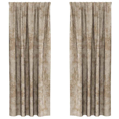 Zasłony z weluru 2 pcs szampański 225 x 140 cm Aksamit