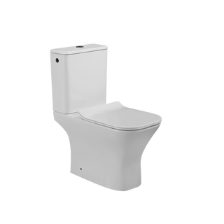 KOMPAKT WC BEZKOŁNIERZ, NYKS KWADR, BOCZ PODŁ BIAŁY Z DESKĄ WOLNOOPAD