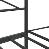 Łóżko dzienne bez materaca czarne 100x190 cm stalowe